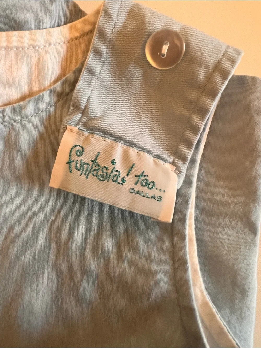 Light Blue Bunny Appliqué Kids Romper